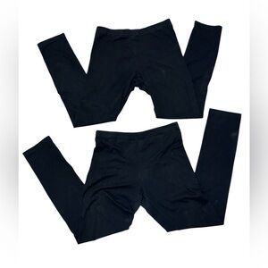 Wonder Nation 2 Pair Black Pants/Leggings Size XL 14/16